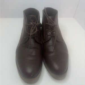 Nautica Men's Brown Leather Boots Size 7.5